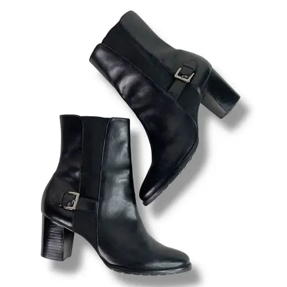 Cole Haan Black Leather Ankle Boots Callan Chelsea Slip On 🖤 Size 10 - Picture 1 of 9